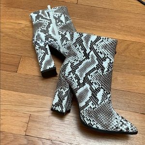 Snakeskin Booties